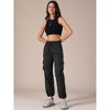 INSPIRE CHIC Women's Y2K Streetwear High Waisted Pockets Casual Long Cargo Pants - 2 of 4