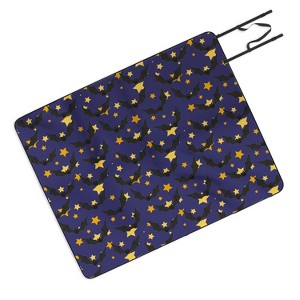 Avenie Halloween Bats Picnic Blanket - Deny Designs - 1 of 3