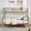 NicBex Bunk Bed with Thick Posts,Wood Bunk Bed Frame with Ladder and High Guardrail for Kids Teens Dorm Rooms - 2 of 4