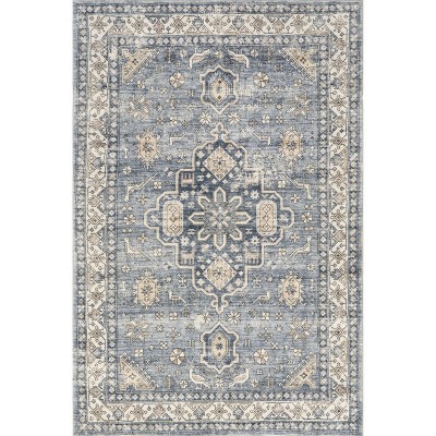 Nuloom Jordan Vintage Medallion Machine Washable Indoor Area Rug