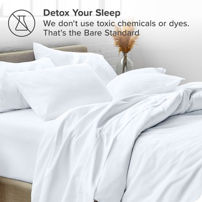 White Hypoallergenic Cotton Polyester Queen Pillow Shams