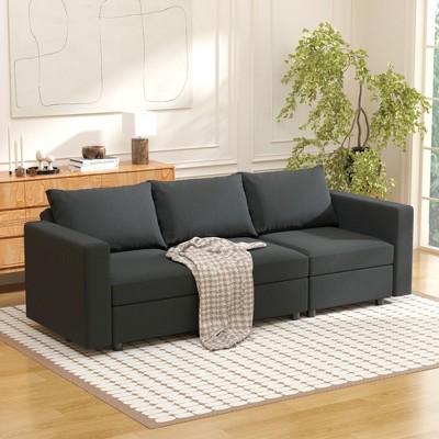 Ainfox 3-Seat Sofa Dark Grey