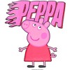 Men's Peppa Pig Pink Flame Logo T-Shirt - 2 of 4