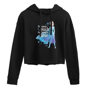 Women's - Frozen 2 - It's So Much Fun Being A Sister Elsa Cropped Graphic Hoodie - 1 of 3