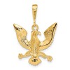 Black Bow Jewelry 14k Yellow Gold Polished Eagle Pendant - 3 of 4