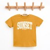 The Juniper Shop Varsity Sunset Chaser Youth Short Sleeve Tee - S - Mustard - 2 of 4
