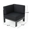 Christopher Knight Home Cape Coral Outdoor Aluminum 6 Seater Sectional Sofa and Club Chair Chat Set - 4 of 4