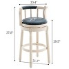 NicBex Swivel Bar Stools,Modern Leather Wooden Counter Height Barstools Chair,Stools for Kitchen,Counter,Living Room,Cafe - 3 of 4