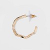 SUGARFIX by BaubleBar Modern Crystal Hoop Earrings - Gold - image 2 of 2