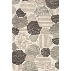 Nuloom Zora Geometric 5x8 Wool Indoor Area Rug for Living Room Bedroom Dining Room Kitchen, Beige - 1 of 4