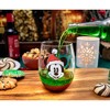 Silver Buffalo Disney Mickey Mouse Santa Hat Teardrop Stemless Wine Glass | Holds 20 Ounces - 4 of 4