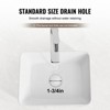 VEVOR Rectangle Vessel Sink, 16" x 12" Bathroom Vessel Sink Countertop, White Ceramic Bathroom Sinks Above Counter, Modern Style, White - 4 of 4
