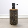 Moda at Home Soren Cement Terrazo with Bamboo Soap/Lotion Dispenser Black - 2 of 3