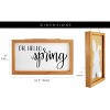 AuldHome Design 10x6" Spring Wood Signs 2pc Set; Farmhouse Decor Easter Bunny / Spring Door Hanger Mini Seasonal Plaques - image 3 of 4