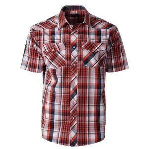 Gioberti Men's Western Cowboy Short Sleeve Shirt with Snap Buttons - 1 of 4