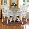 5-Piece Extendable Dining Table Set, Round to Oval Solid Wood Kitchen Table with 4 Upholstered Chairs, Farmhouse Dining Room Furniture - 4 of 4