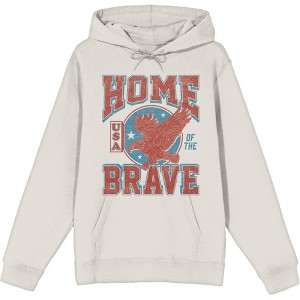 USA Home of the Brave Adult Long Sleeve Hoodie - 1 of 3