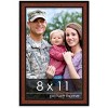 PosterPalooza | Photo Size Simple Brown Picture Frame - UV Acrylic, Foam Board Backing, Hanging Hardware - 2 of 4