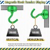 LunaLulinlk Magnetic Hooks, Heay Duty Magnets with Hook for Refrigerator, Magnetic Hook for Cruise Cabins, Classroom, Green, Pack of 6 - 3 of 4