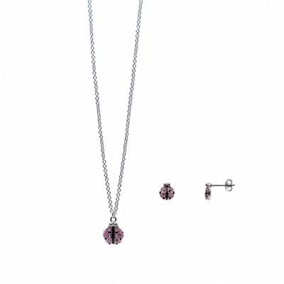 FAO Schwarz Ladybug Necklace and Earring Set