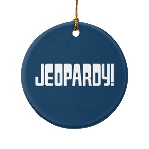 Jeopardy Classic Logo Porcelain Holiday Christmas Tree Ornament  2.8" (7.1 cm) - 1 of 4