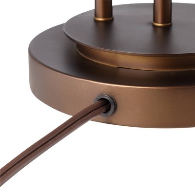 Bronze 29" Rustic Modern Table Lamp with Woven Shade