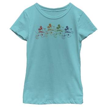 Girl's Disney Rainbow Mickey T-Shirt