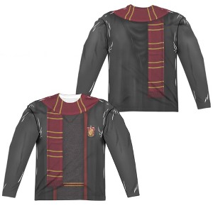 Men's Harry Potter Gryffindor Thin Scarf Long Sleeve Costume T-Shirt - 1 of 4