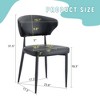 FURNIinspire Dining Chairs A Pack Of 4 Dining Chairs For Dining Room, Metal Legs Versatile Dining Chairs With Pu Cushion, Black, 17"*18"*32" - 3 of 4