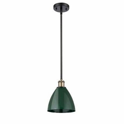 Plymouth Dome - 1 Light Stem Hung Pendant In Industrial Style-9.25 Inches Tall and 7.5 Inches Wide