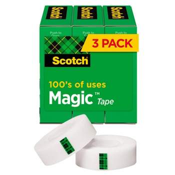 Scotch Transparent Tape 600 72 3PK 1 x 2592 3 Core Transparent 3/Pack  600723PK, 1 - Pay Less Super Markets