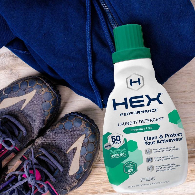 HEX Performance Fragrance Free Laundry Detergent - 50oz, 4 of 10