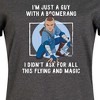 Women's Avatar: The Last Airbender Boomerang Guy Graphic T-shirt Dress - Heather Charcoal - Large - 2 of 4
