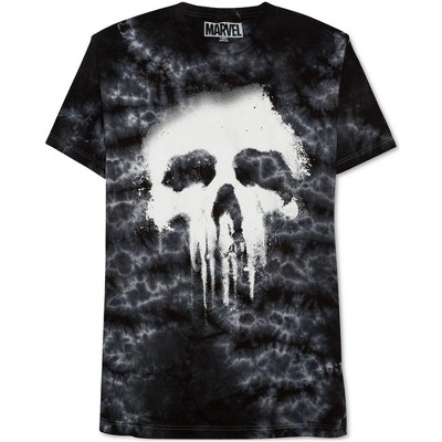 Jem Mens Punisher Tie-Dyed Halftone Graphic T-Shirt