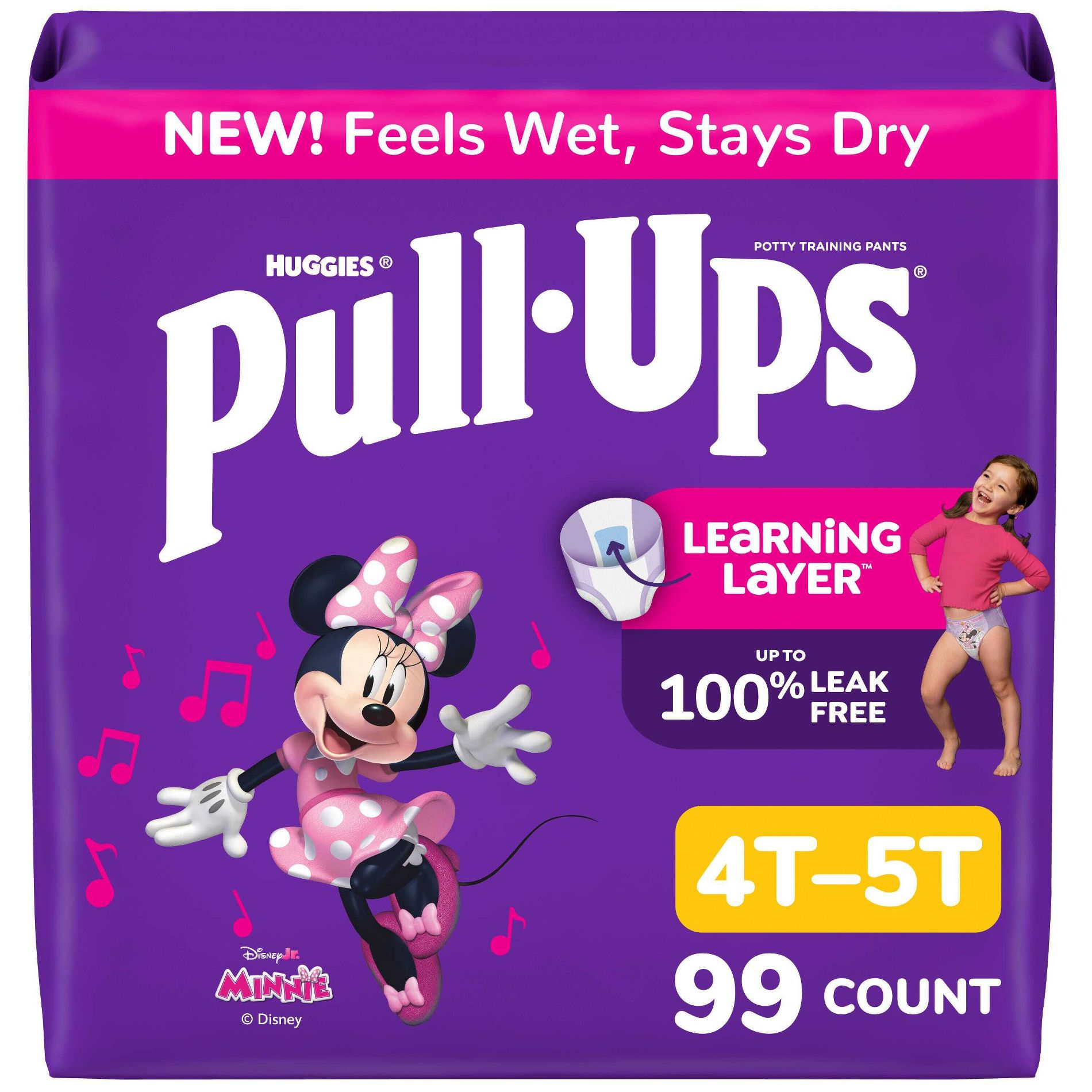 Pull-Ups Girls' Learning Designs Training Pants - Size 4T-5T - 99ct: Hypoallergenic, Paraben-Free, Non-Toxic
