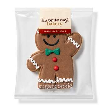 Holiday Decorated Gingerbread Man Cookie - 2.12oz - Favorite Day™
