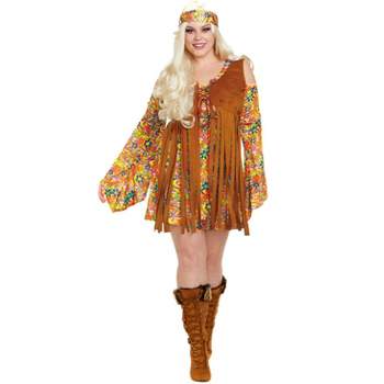 Dreamgirl Hippie Plus Size Women's Costume, 2x : Target