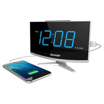 Jumbo LED Curved Display Alarm Clock - Sharp