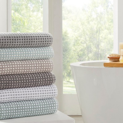 Modern Threads 6 Piece Yarn Dyed Jacquard Towel Set, Cobblestone. : Target