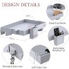 Foldable Bed Frame Clip, Double Layered Bed Frame Clip - Foldable with Cup Holder and Rope Holder - Suitable for University Dormitories and Bedrooms - 4 of 4