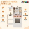 JOYMOR Toddler 3-10 Play Kitchen Toy Set with Sink & Ample Accessories Cream & Gold - 2 of 4