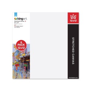 KINGART Stretched Canvas 12" x 12", 8-Pack - 1 of 4