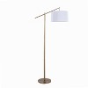 LumiSource Casper 69" Contemporary Metal Floor Lamp: Angular Body, Off-White Drum Shade, UL Listed - 4 of 4