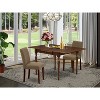 HomeStock 3-Pc Mahogany Finish Solid Wood Top with Dropleaf Dining Table Set - Seats 2 - 2 of 4