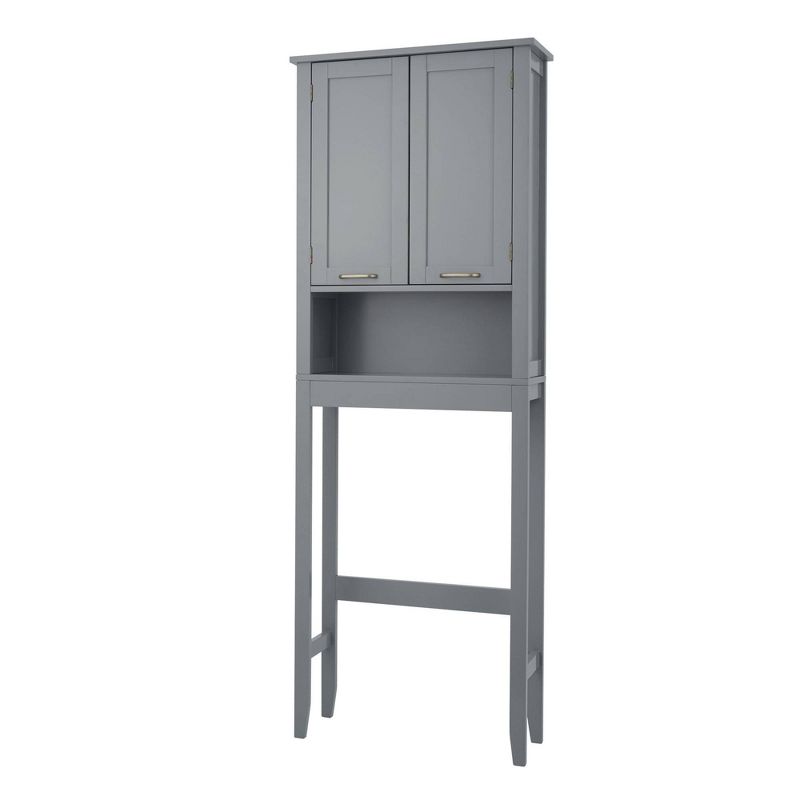 Mercer Mid Century Modern Wooden Over-the-Toilet Cabinet Gray - Elegant Home Fashions, 1 of 9