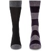 MeMoi Men's 2 Pair Pack Cashmere Crew Socks Black-Black 10-13 - 2 of 4