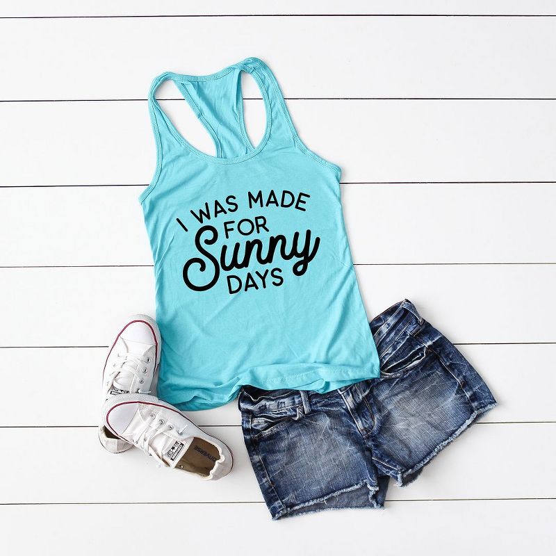 Simply Sage Market Women's I Was Made For Sunny Days Graphic Racerback Tank, 4 of 5