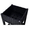 XINGHANZHENXUAN Brown Elevated Raised Garden Bed with Drainage Plug, Outdoor Planter Box for Vegetables, Flowers, and Herbs - 4 of 4