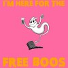 Women's Design By Humans I'm Here For The Free Boos Funny Halloween Ghost Shirt By Galvanized Racerback Tank Top - 2 of 3