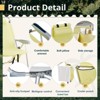 FURNIinspire Outdoor Portable Chair 5 Position Recline with Extra Storage for Outdoor Enjoyment, Yellow, 24.8"*27.56"*38.98" - 3 of 4